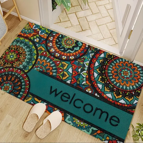 1pc Vibrant Mandala Welcome Mat