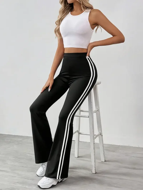 Women'S Stylish Black Wide-Leg Pants