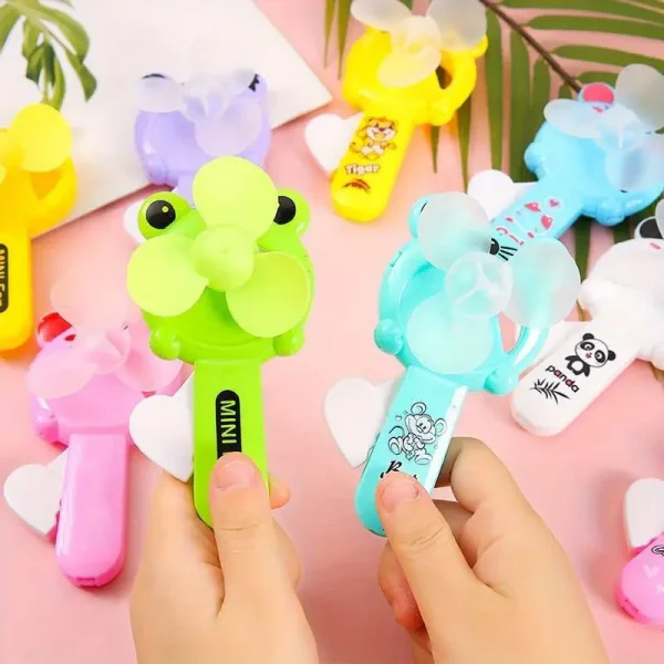 6pcs Mini Cartoon Hand Fans