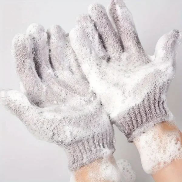 2pcs Exfoliating Bath Gloves