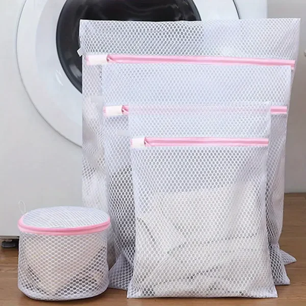 4pcs Mesh Laundry Bags with Zippers