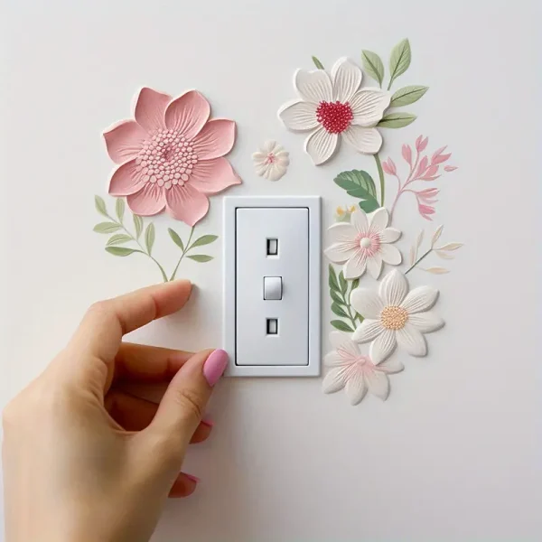 Elegant Floral Light Switch Sticker