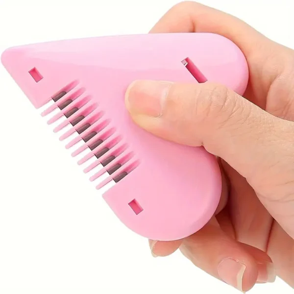 Ergonomic Pink Heart-Shaped Double-Sided Hair Comb