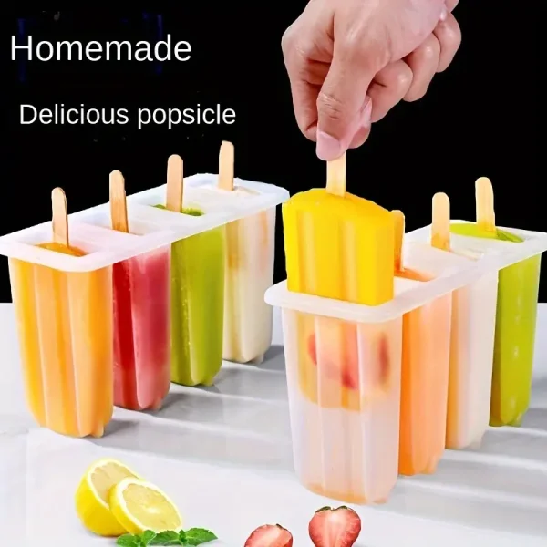 4-Pack Reusable Popsicle Molds Set