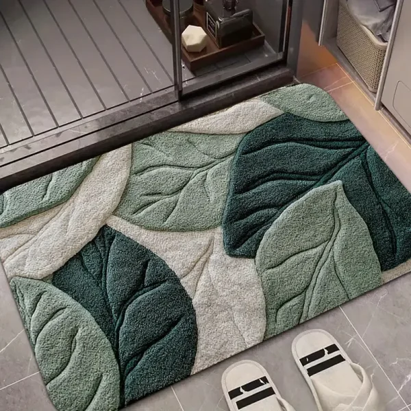 1pc Leaf Pattern Door Mat