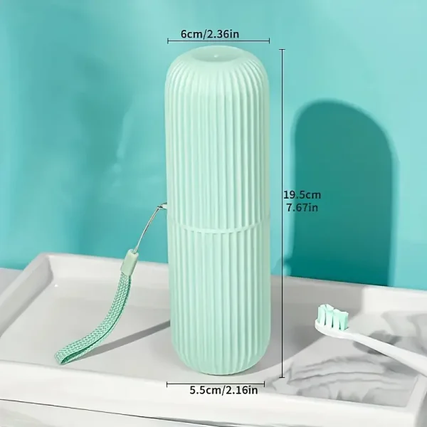 Portable Travel Toothbrush Case with Toothpaste Holder - Image 3