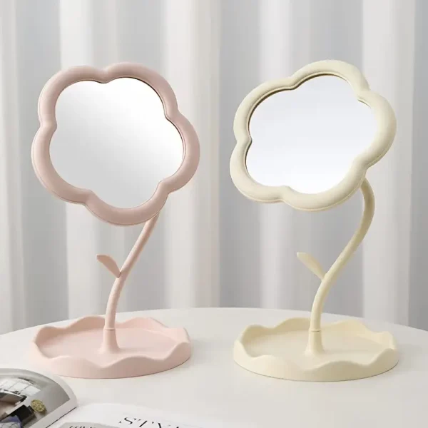 Rotatable Flower-Shaped Makeup Mirror - Image 3