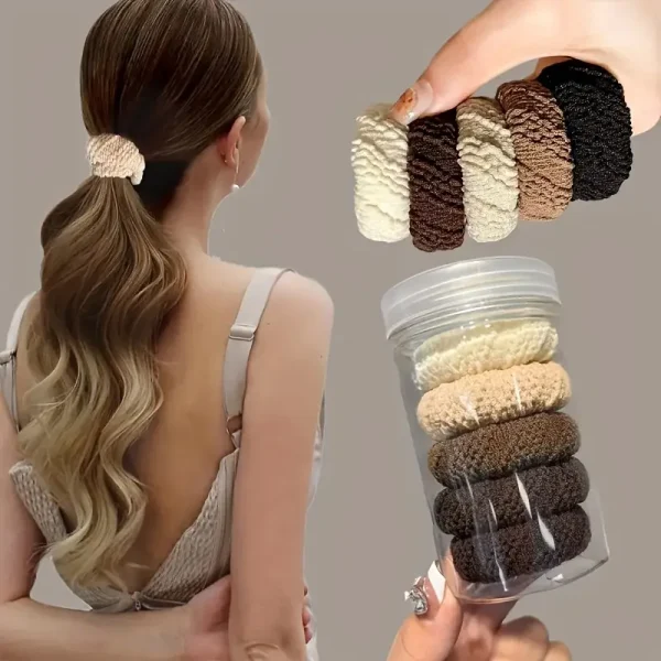 5pcs Elegant Thick Elastic Hair Ties