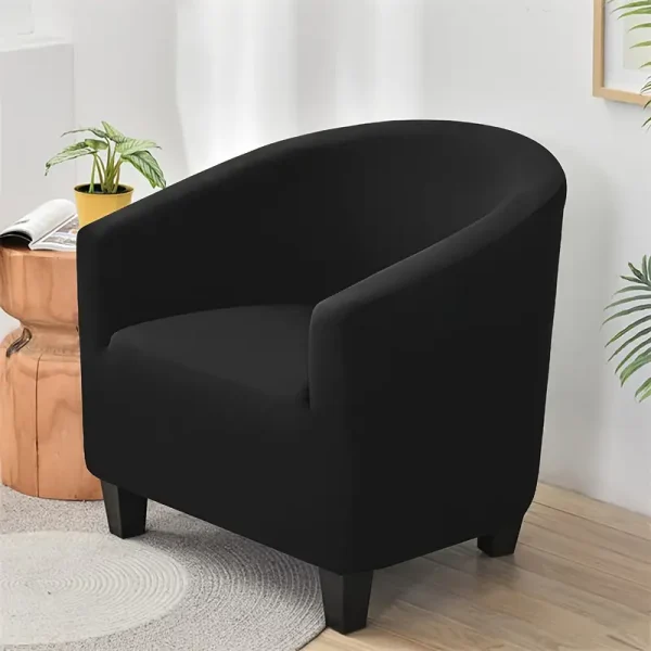 A Solid Color Stretch Armchair Cover