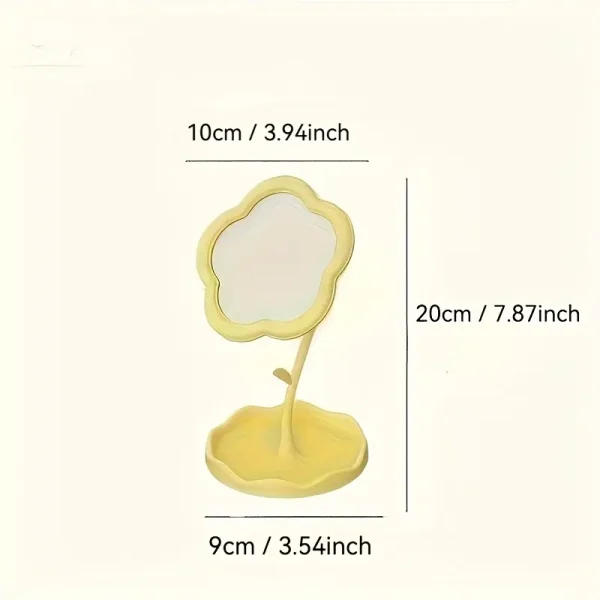 Rotatable Flower-Shaped Makeup Mirror - Image 4