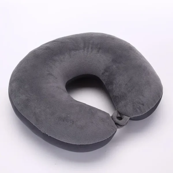 Ultra-Soft Plush U-Shaped Travel Pillow with Foam Particles