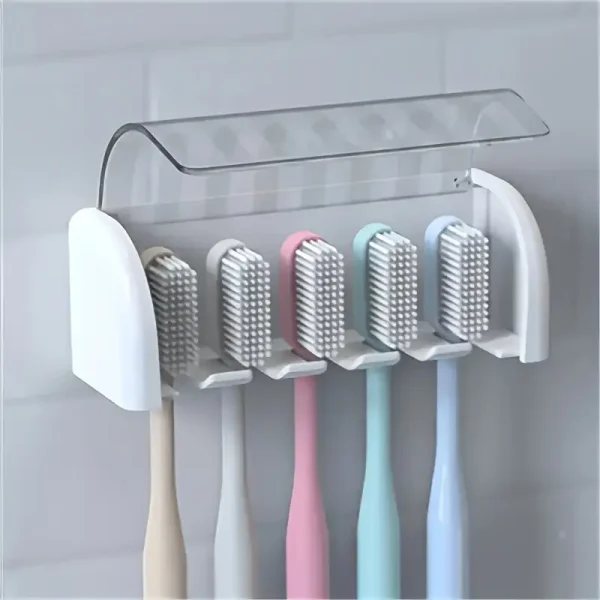 5-Slot Toothbrush Holder with Cover