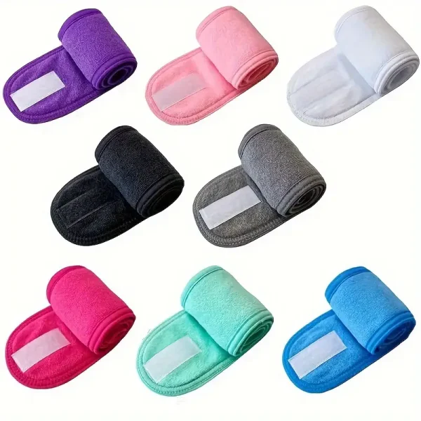 Adjustable Spa Facial Headband Makeup Hair Wrap Towel Cloth