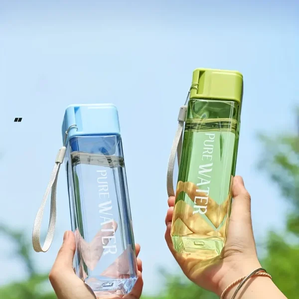 500ml Leak-Proof & Heat-Resistant Square Water Bottle