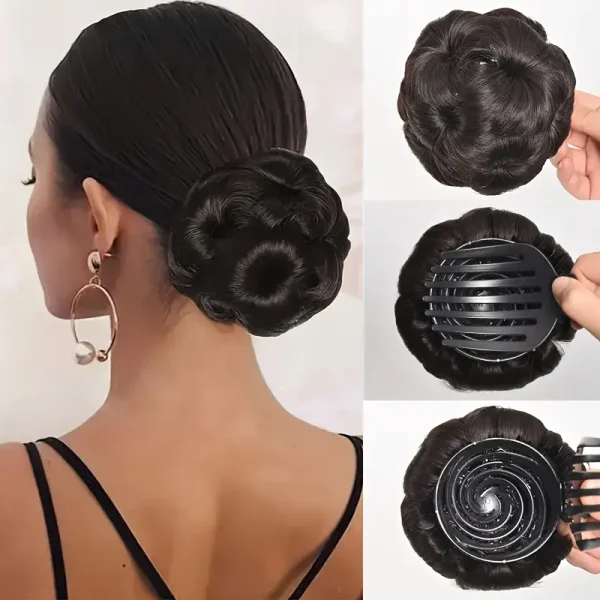 1pc Volumizing Hair Bun - Image 2