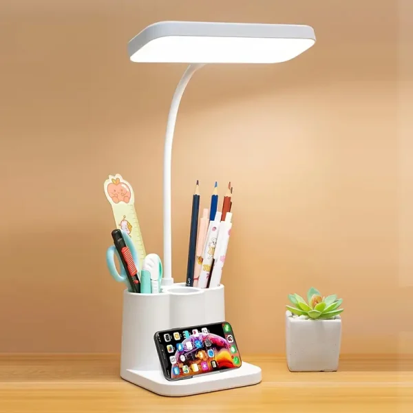 Polished LED Desk Lamp with Adjustable Brightness