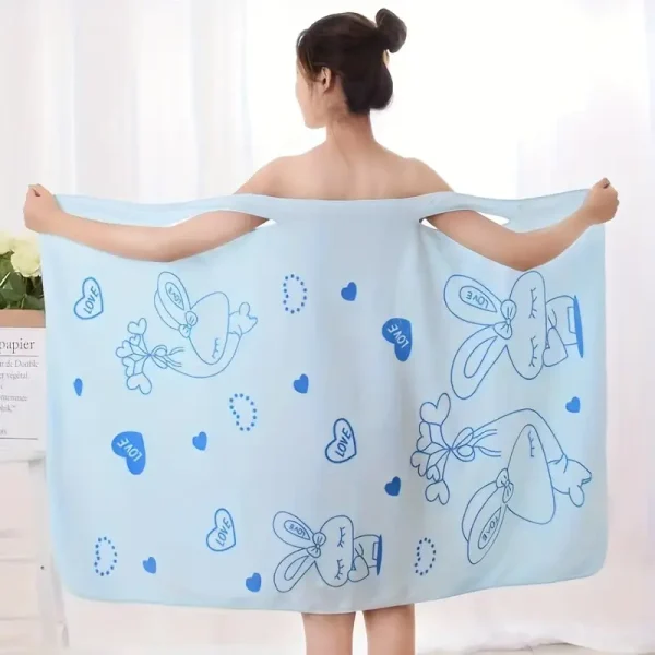 1pc Cute Rabbit Bath Wrap Towel