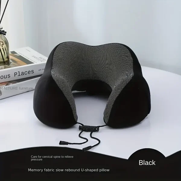 1pc U-Shaped Travel Pillow with Headrest