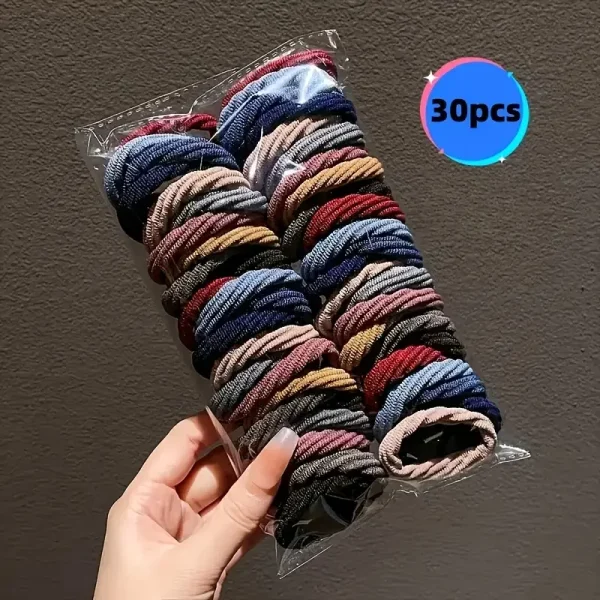 30pcs Durable High Elasticity Hair Ties