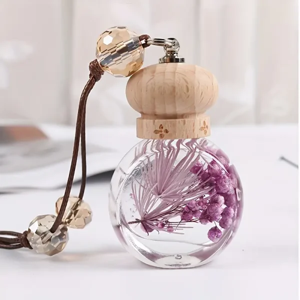 Elegant Lavender Essence Car & Home Glass Diffuser Bottle