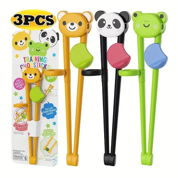 3pcs Cartoon Training Chopsticks