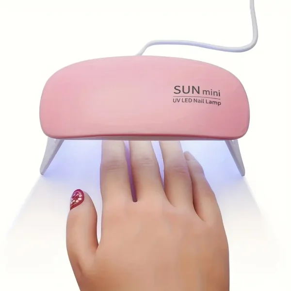 Portable Mini Nail Lamp with 6 UV/LED Light Beads