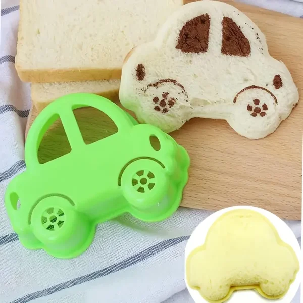 Cartoon Bear Small Car DIY Sandwich Press Mold