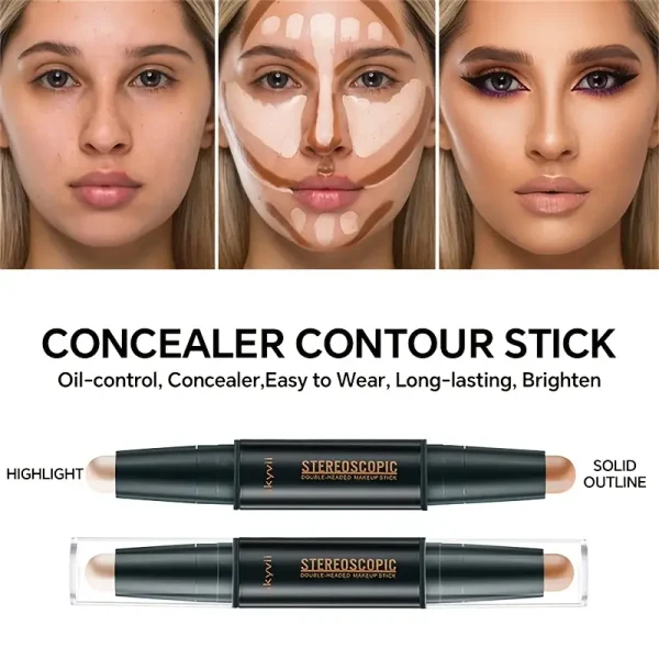 2-in-1 Dual-Ended Concealer Highlighter Stick - Image 3