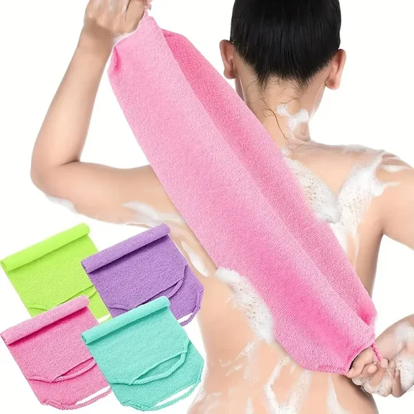 Long-Handled, Exfoliating Back Scrubber Towel