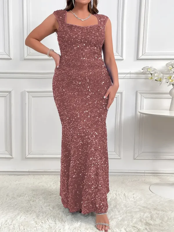 Women's Elegant Sleeveless Sequin Mermaid Dress