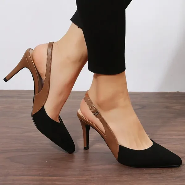 Elegant Women's Two-Tone Stiletto Heels