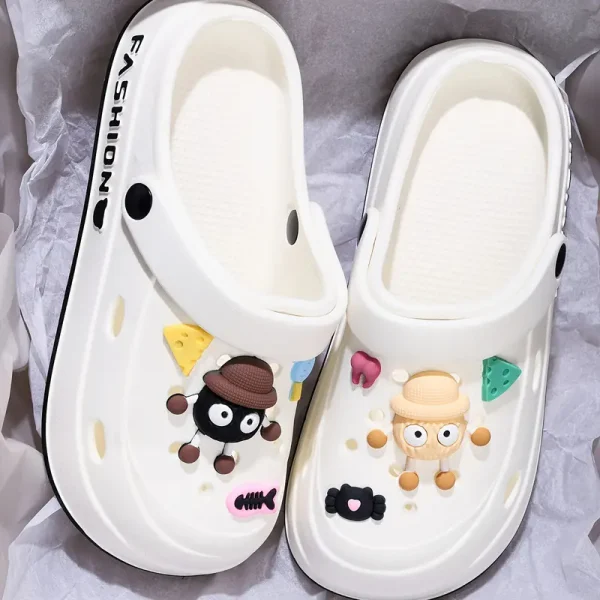 Women's Cute Detachable Coal Ball EVA Hole Shoes