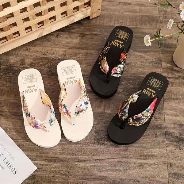 Women's Bohemian Retro Flip Flops - Soft Fabric HINNY Slide Sandals