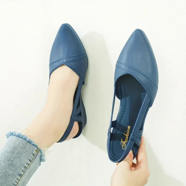 Women's High Quality PVC Pointed-Toe Mary Jane Shoes