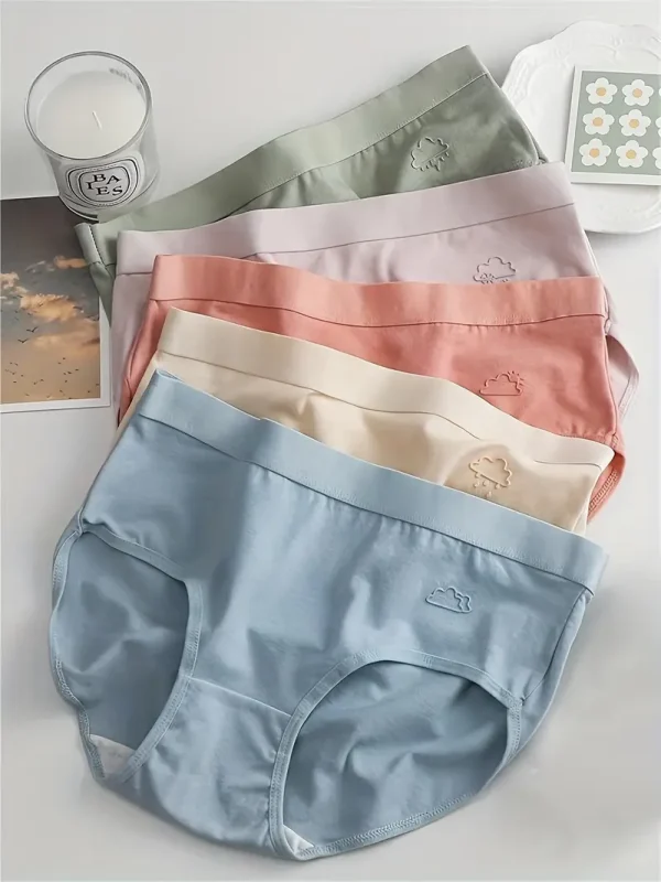 5pcs Solid Briefs