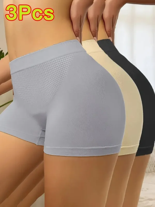 3pcs Women's Seamless Mid-Rise Boyshort Underwear
