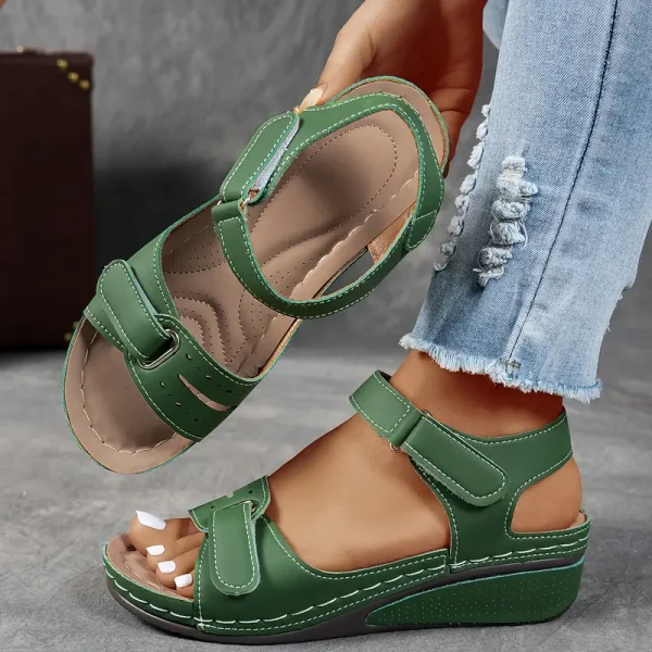 Women's Beige Espadrille Wedge Sandals