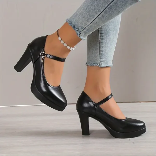 Ultrahigh Heel Block Heel Mary Jane Shoes