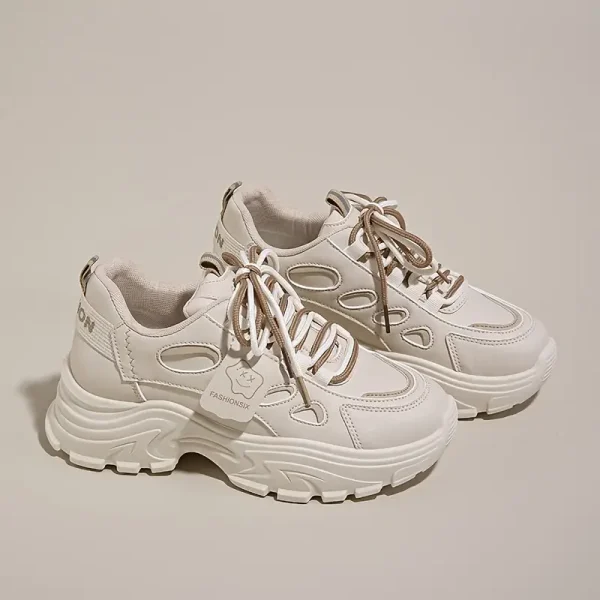 1 Pair Women'S Breathable Korean Style Solid Color Sneakers