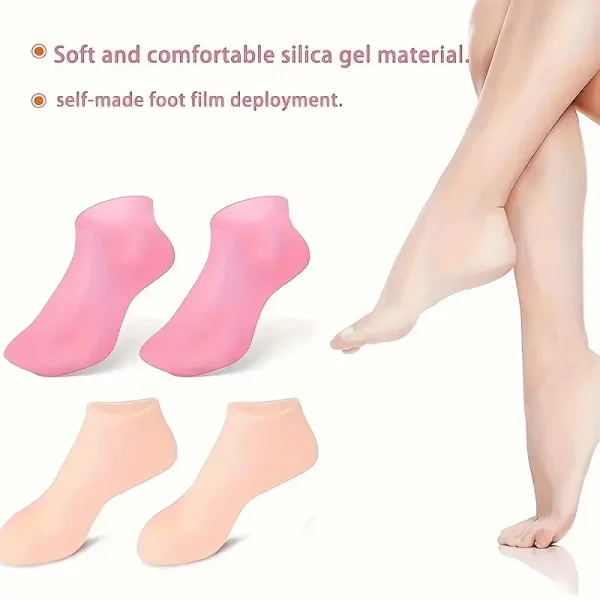 Dry Light Beige Foot Mask Socks