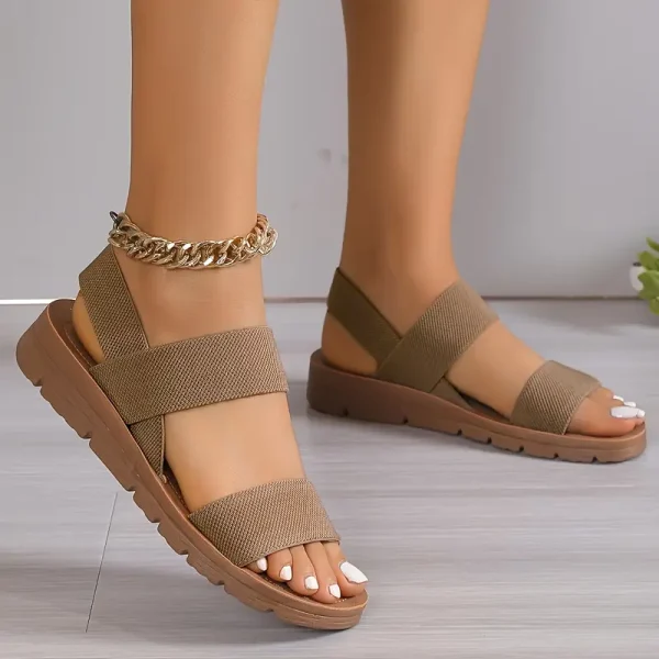 Women's Adjustable Crisscross Strap Slide Sandals